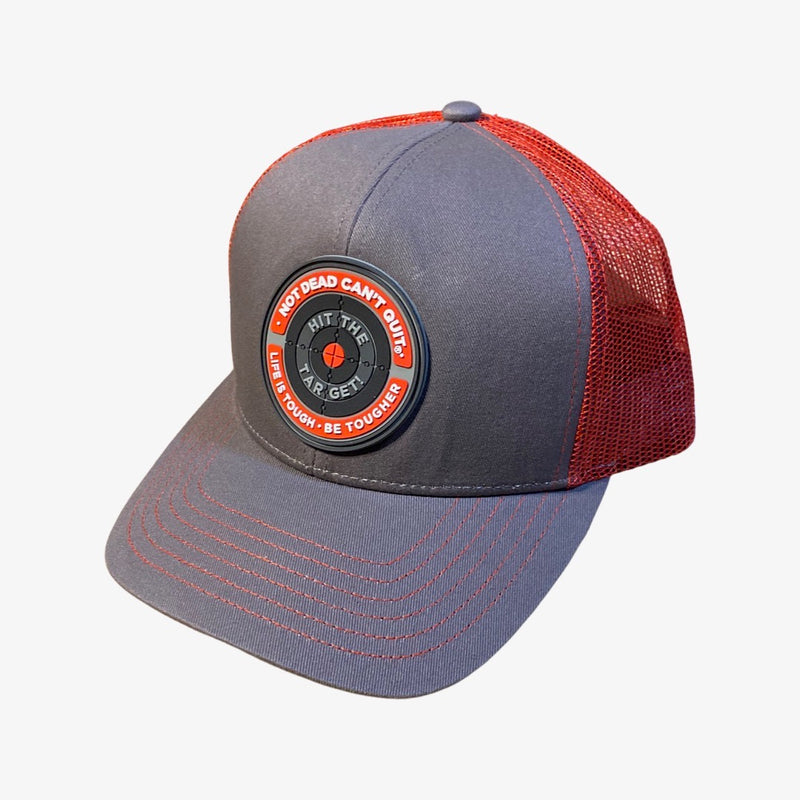 NDCQ HIT THE TARGETS HAT IN GREY & RED