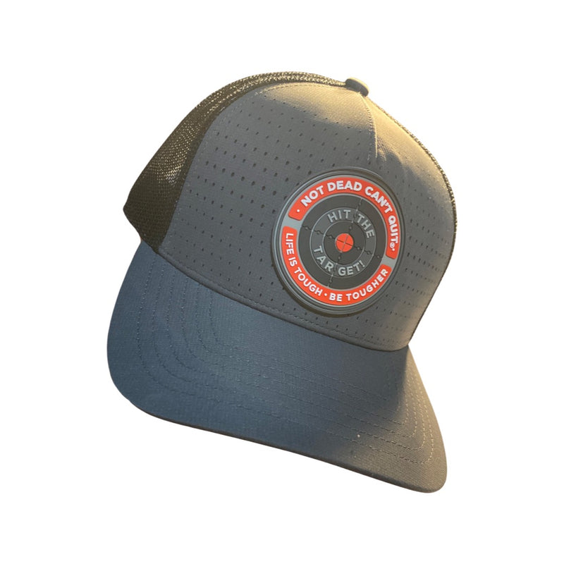 NDCQ HIT THE TARGET HAT IN GREY & RED